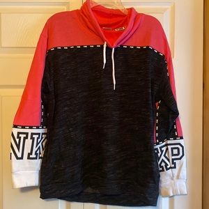 Pink cowl neck sweatshirt